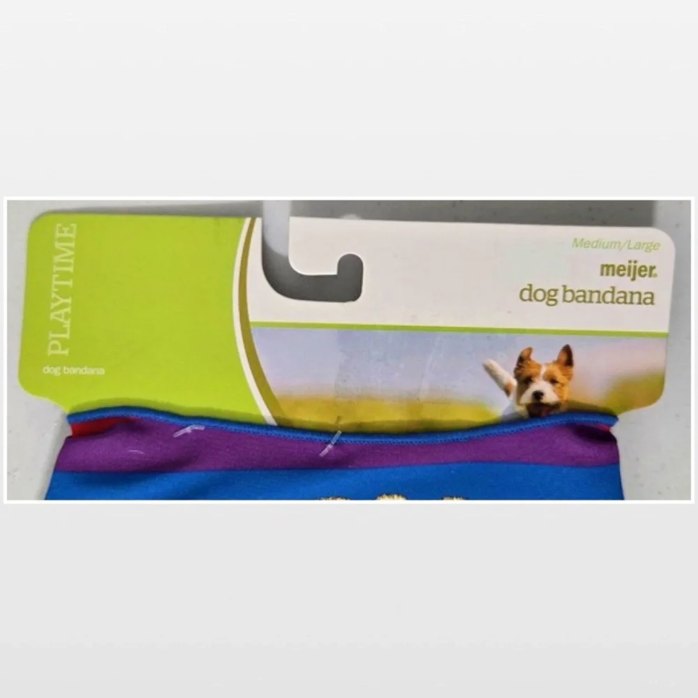 New Dog Bandana Pet Medium Large Love Is Love Rainbow Pride NWT
